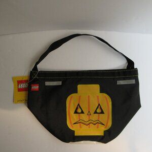 Lego Halloween Jack O'Lantern Trick or Treat Tote Bag Bucket Pumpkin Head NEW